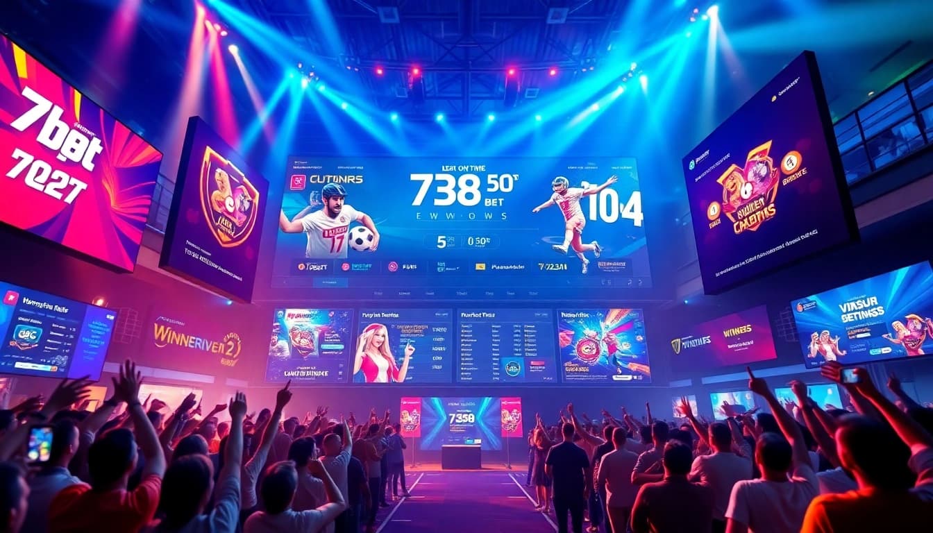 Exciting 789bet events promotional scene with dynamic betting interface and vibrant graphics.
