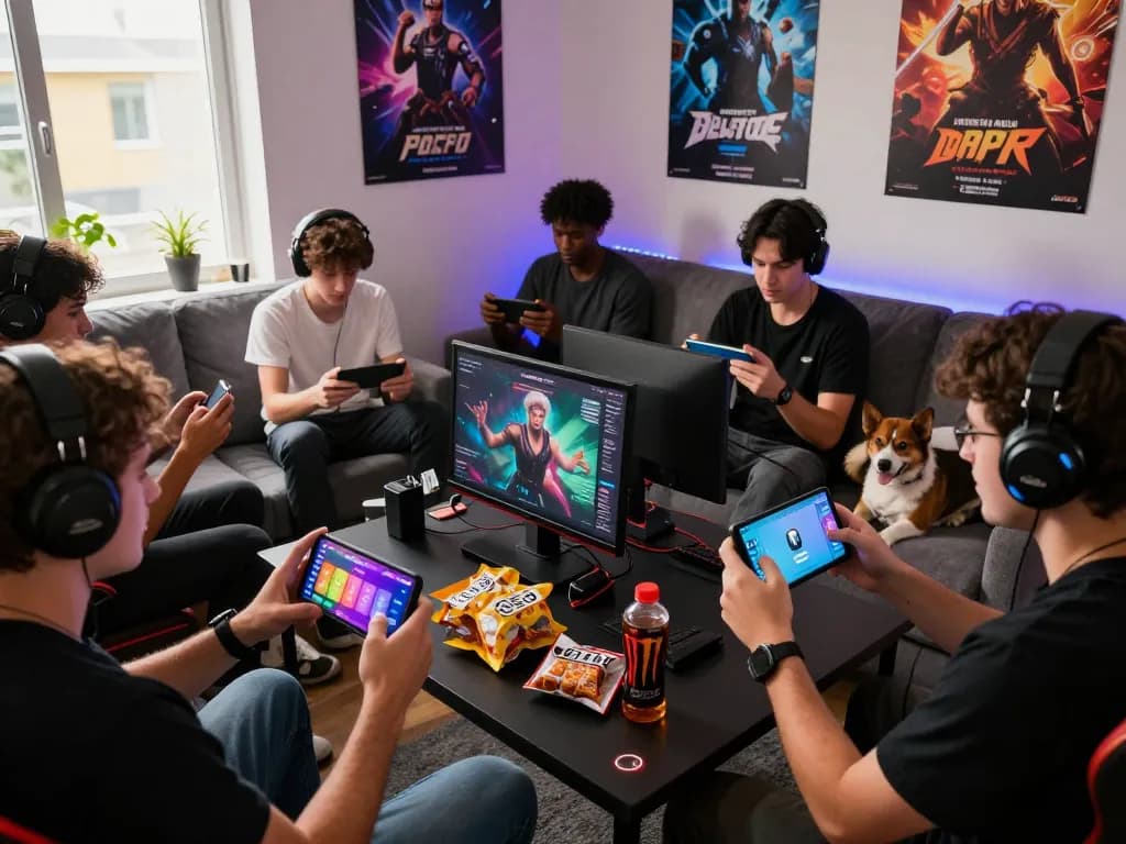 Gamers enjoying the Panen178 mobile application at https://www.achildsdreamnursery.com/ in a cozy gaming den.