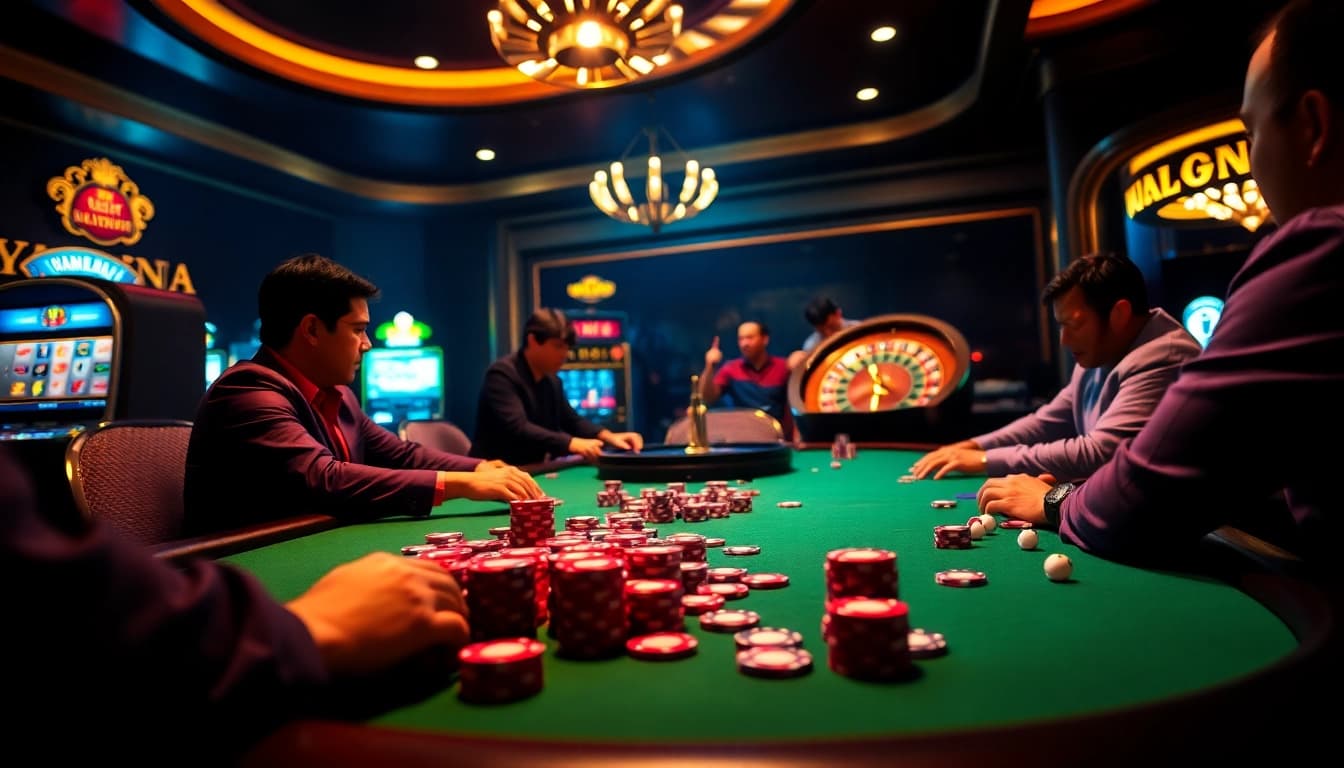 Tham gia vào sự phấn khích của cá cược ở mức cược cao với các pha poker cg79 tại bàn casino sang trọng.