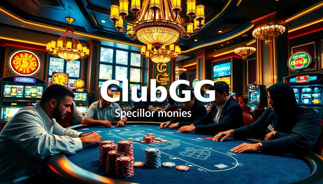 Experience thrilling gameplay at a poker table illustrating ClubGG real money excitement in a vibrant casino setting.