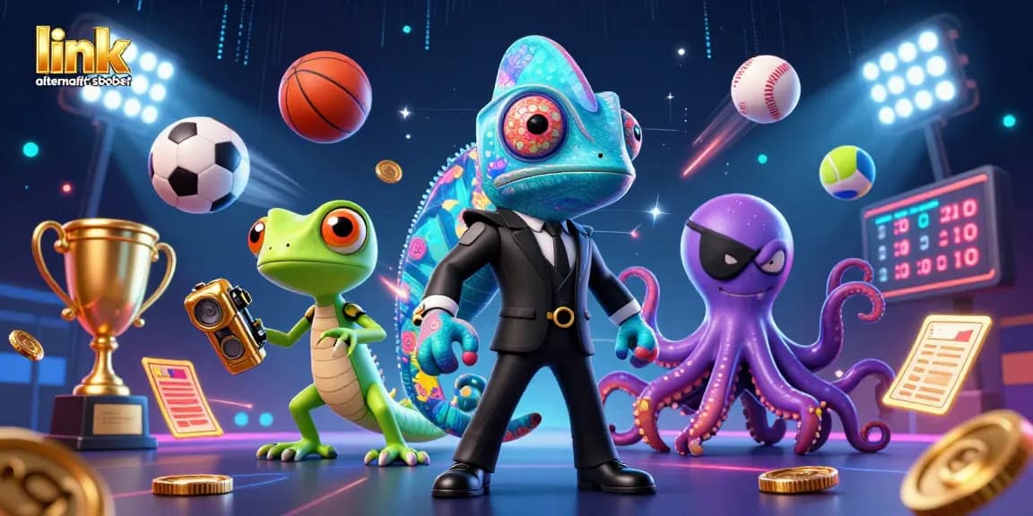 Engage in thrilling action with link alternatif sbobet, featuring colorful sports elements and dynamic characters.