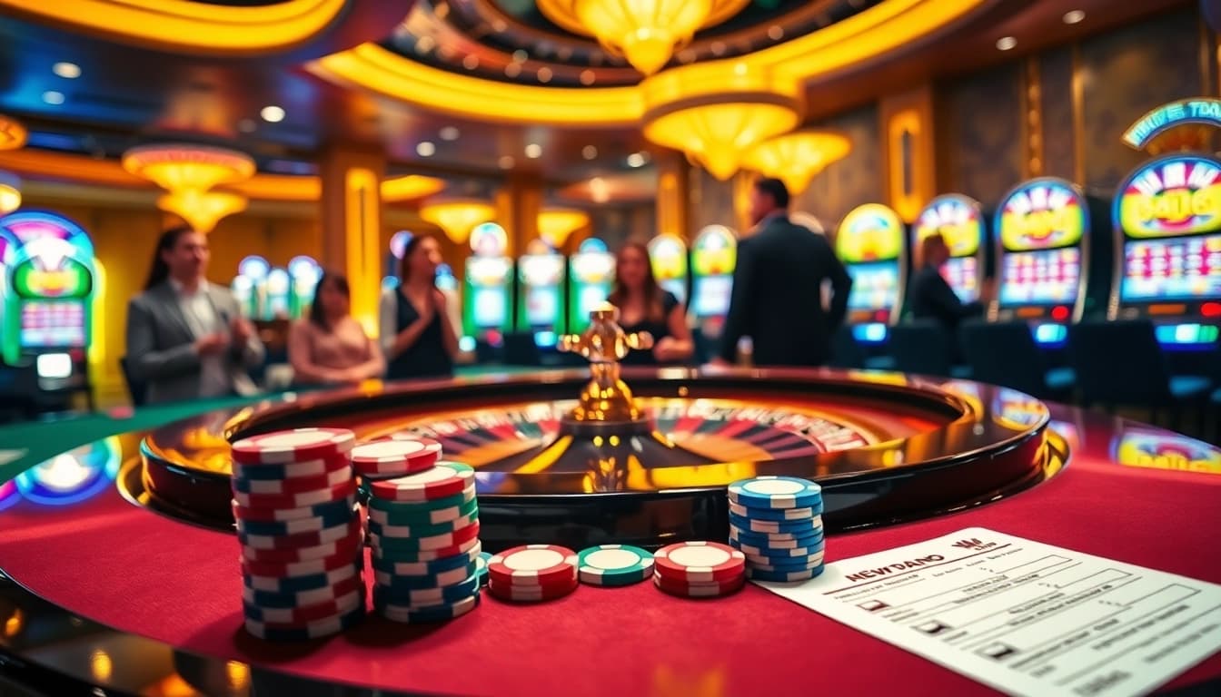 Exciting roulette gameplay at new888, showcasing vibrant chips and eager players.