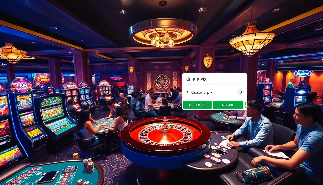 Experience thrilling gaming at cassino pix with vibrant slot machines and exciting tables.