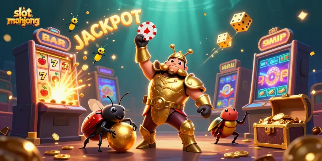Spin exciting slot mahjong games with vibrant characters celebrating jackpots in a dynamic 3D scene.