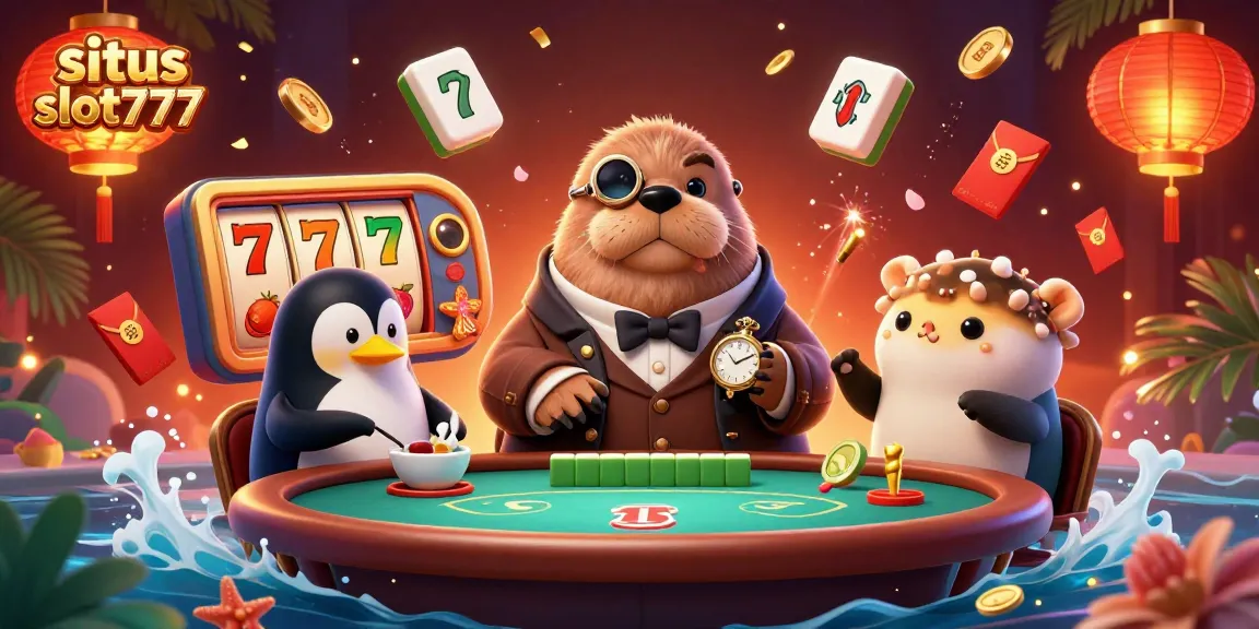 Experience the excitement of situs slot777 as a walrus plays poker underwater