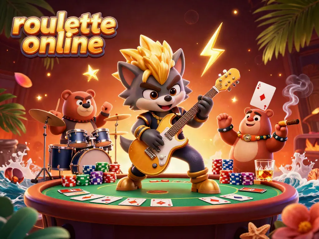 Experience exhilarating roullete online action with vibrant cartoon characters in a casino setting.