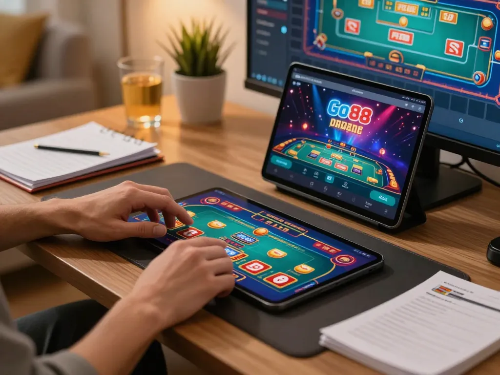 Engaging gameplay on Go88 app showcasing vibrant casino action on mobile device
