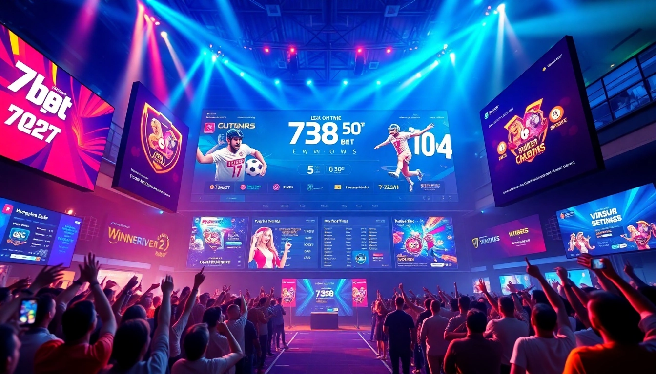 Exciting 789bet events promotional scene with dynamic betting interface and vibrant graphics.