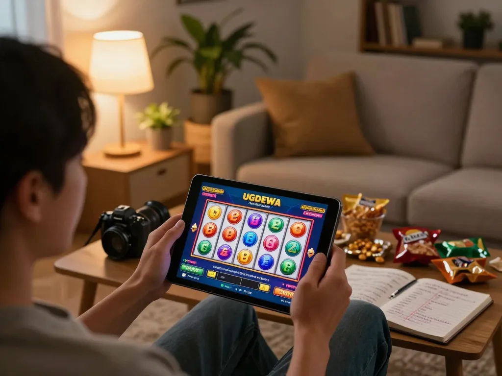 Engaging gameplay on UGDEWA online slots app enjoyed from a cozy home setup