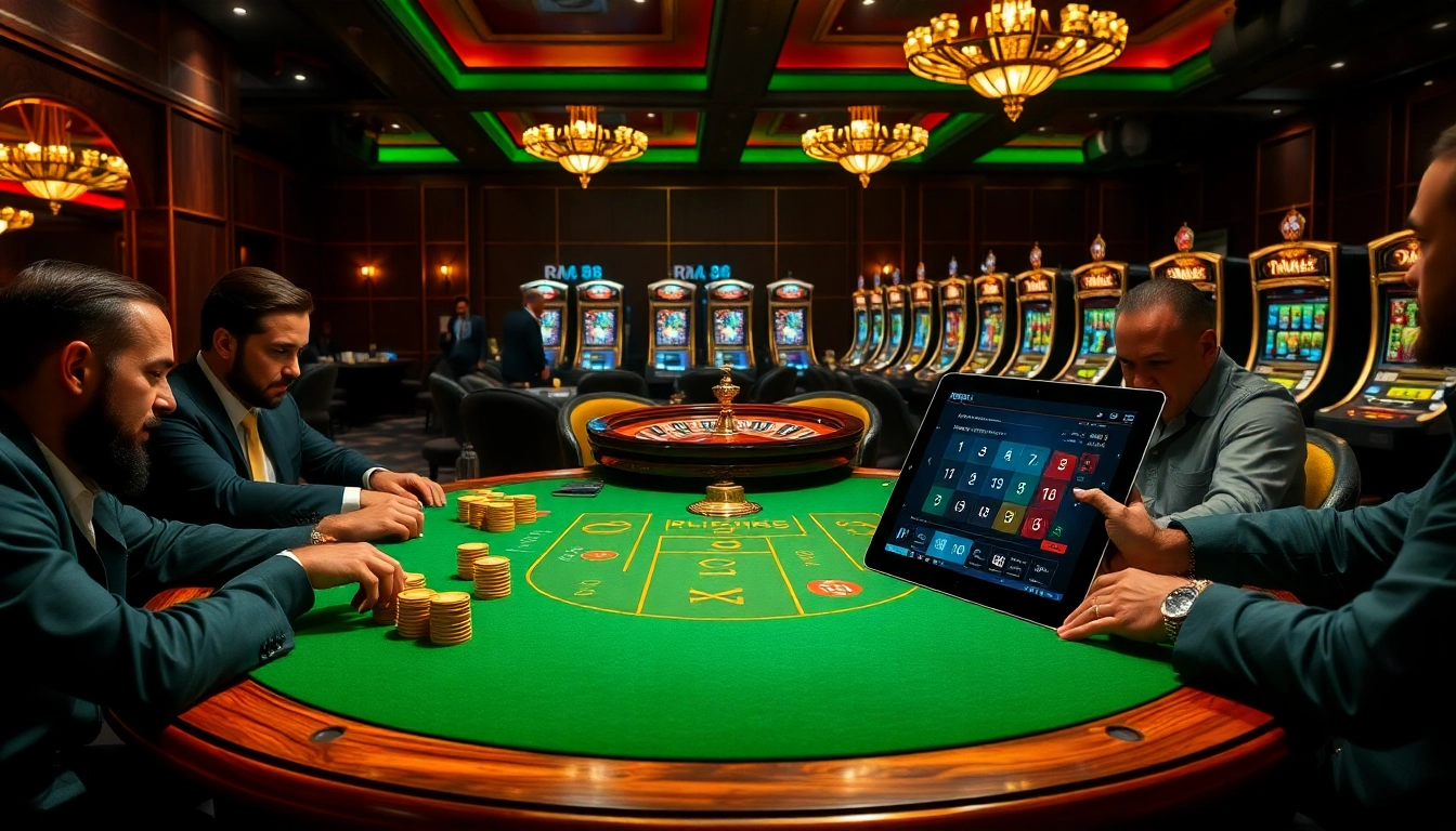 Players enjoying a thrilling rr 88 casino experience at a poker table.