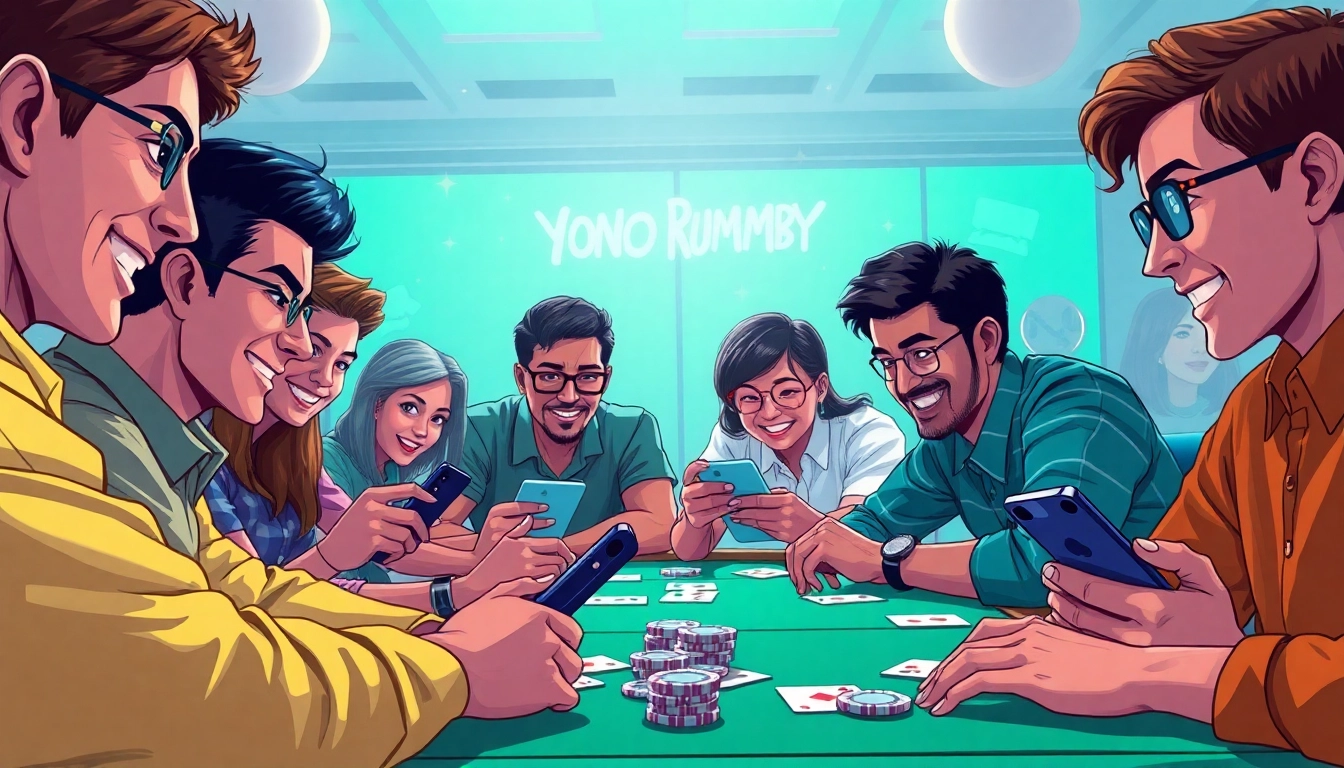 Engaged players enjoying Yono Rummy in a vibrant online gaming environment.