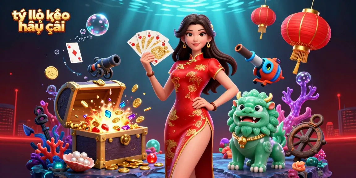Experience the thrilling tỷ lệ kèo nhà cái with dynamic casino elements in a vibrant illustration.