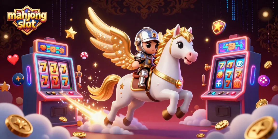 Engage with mahjong slot action featuring whimsical characters and vibrant slot machines.
