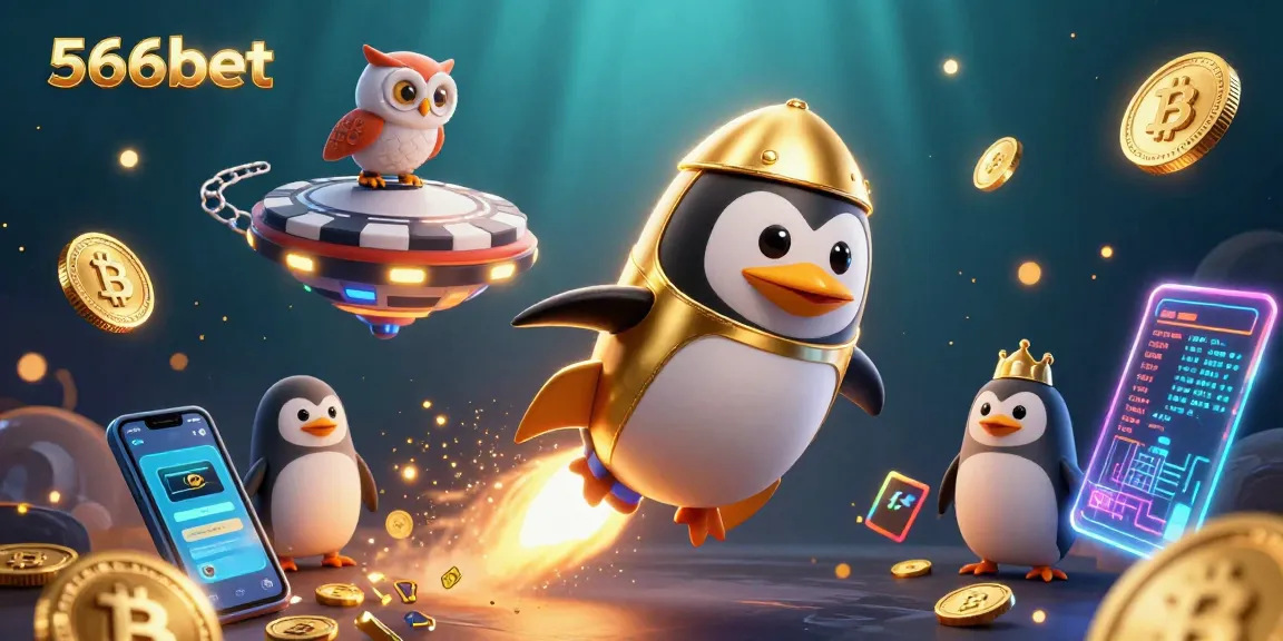 Engage with the thrilling galaxy of 566bet where a golden penguin embarks on exciting gaming adventures.
