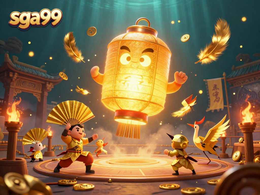 Engage with slots at sga99, featuring a dynamic night market casino scene.