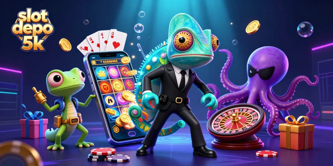 Experience thrilling gaming action with slot depo 5k in this dynamic casino scene.