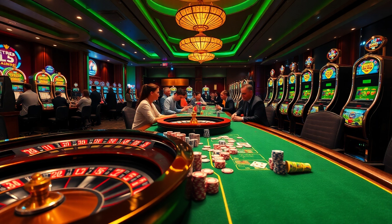 Experience thrilling games and professional players at https://www.eejl33.com/ casino, with vibrant poker and roulette tables.