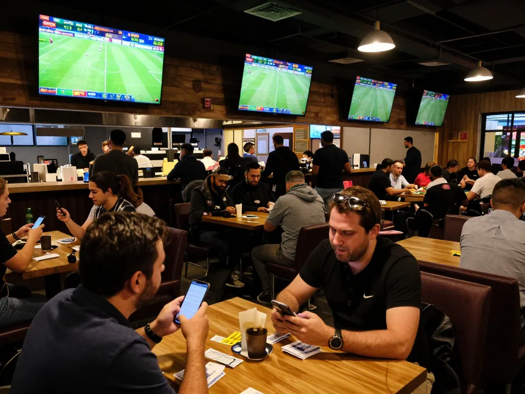 Kết quả bóng đá being actively bet on during a thrilling match, showcasing the excitement of sports gambling.