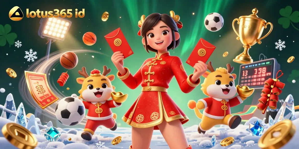 Experience the thrill of betting with your lotus365 id in this vibrant Chinese New Year-themed casino illustration.