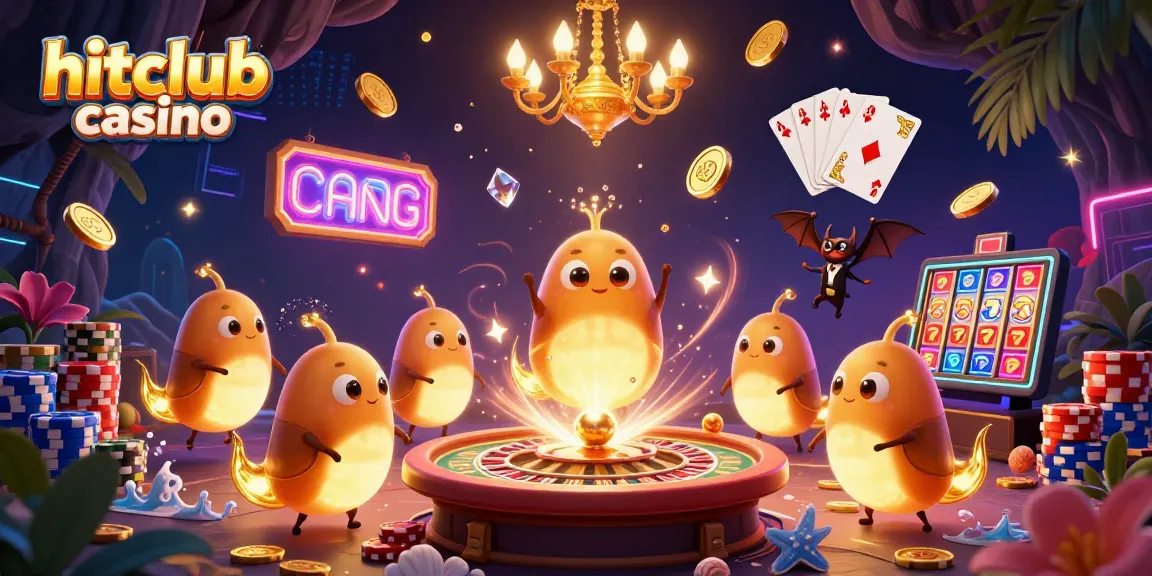 Experience the thrill of hitclub casino with glowworms illuminating a vibrant game scene.