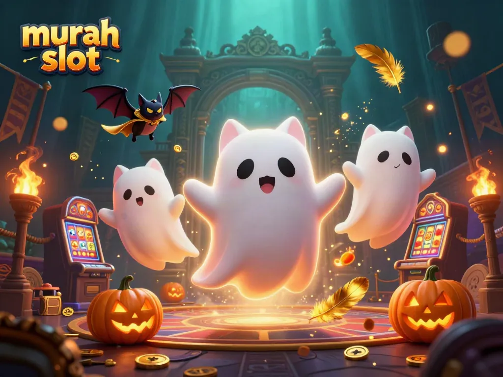 Menangkan hadiah di slot murah dengan kucing hantu dan kelelawar di kasino yang dihantui.