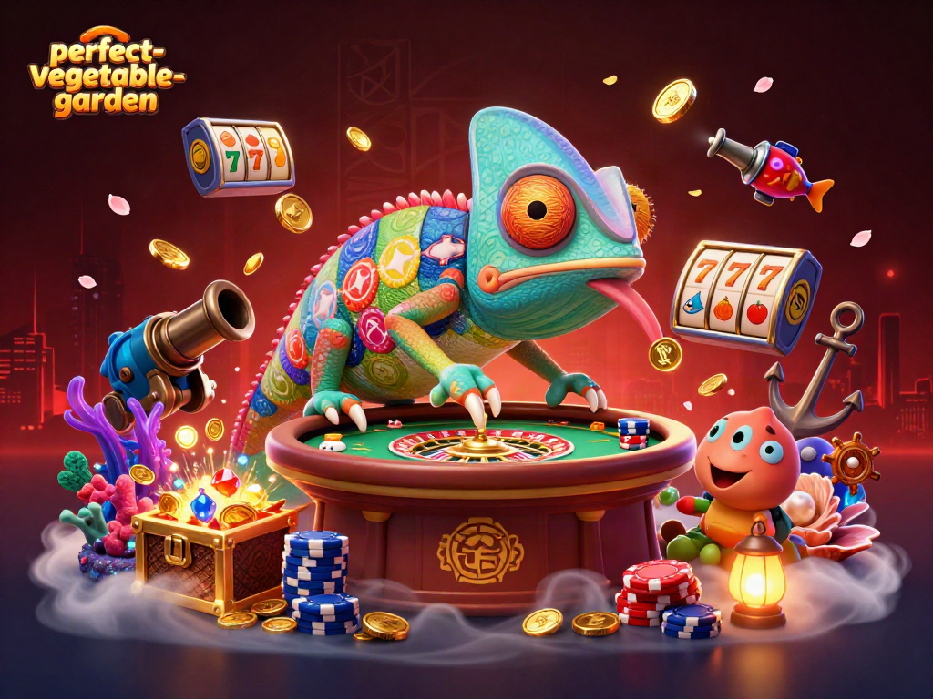 Experience thrilling action with perfect-vegetable-garden's colorful casino scene full of slots and rich symbols.