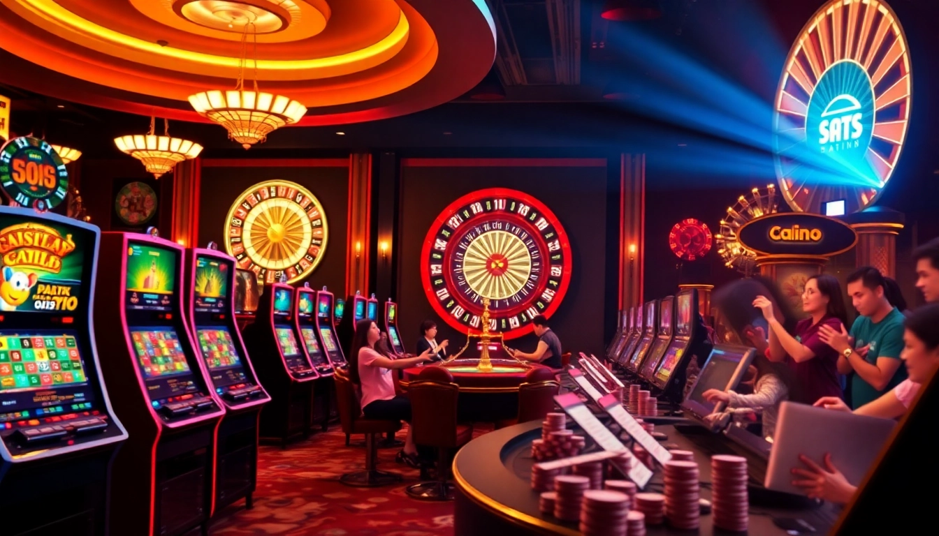 Experience the thrill of qqmacan with vibrant slot machines and an inviting casino atmosphere.