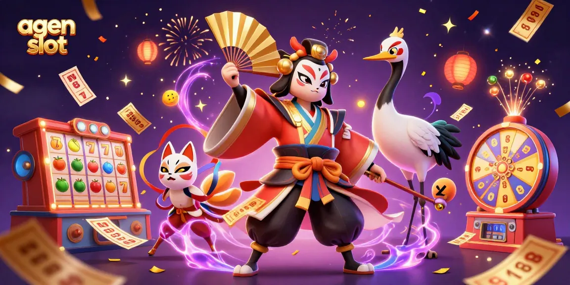 Menangkan agen slot dengan visual slot gacor dan karakter unik dalam ilustrasi digital yang memukau.
