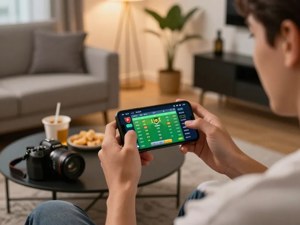 Engaging live sports betting on mobile, showcasing lv88seo user interface and excitement during play.
