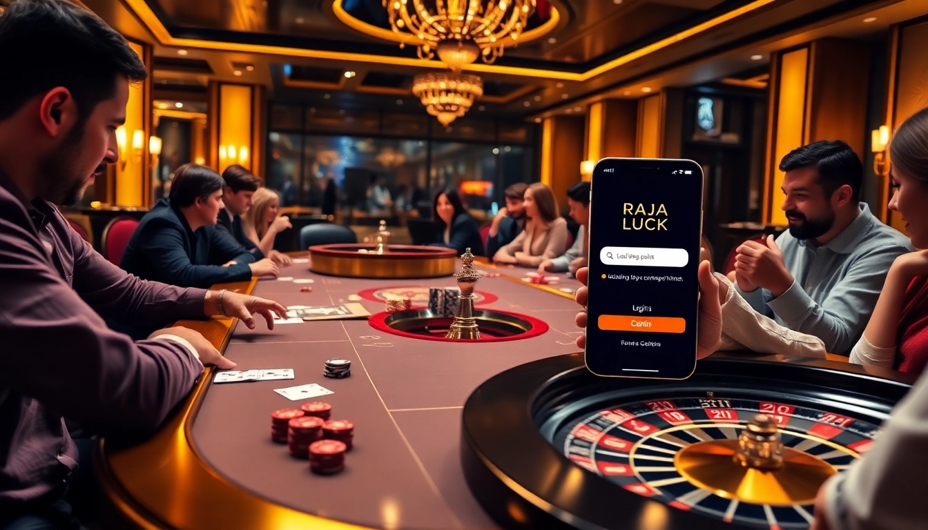 Engage in thrilling games with raja luck login at a luxury casino gaming table featuring dynamic gameplay elements.