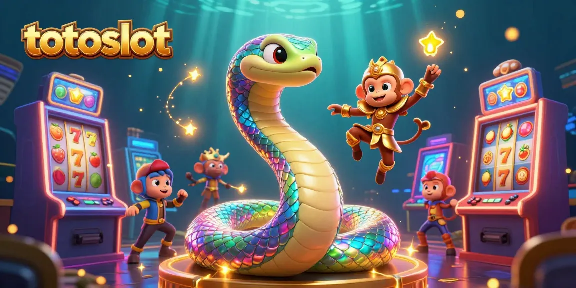 Spin and win with totoslot as the colorful serpent and monkey king light up your gaming adventure!
