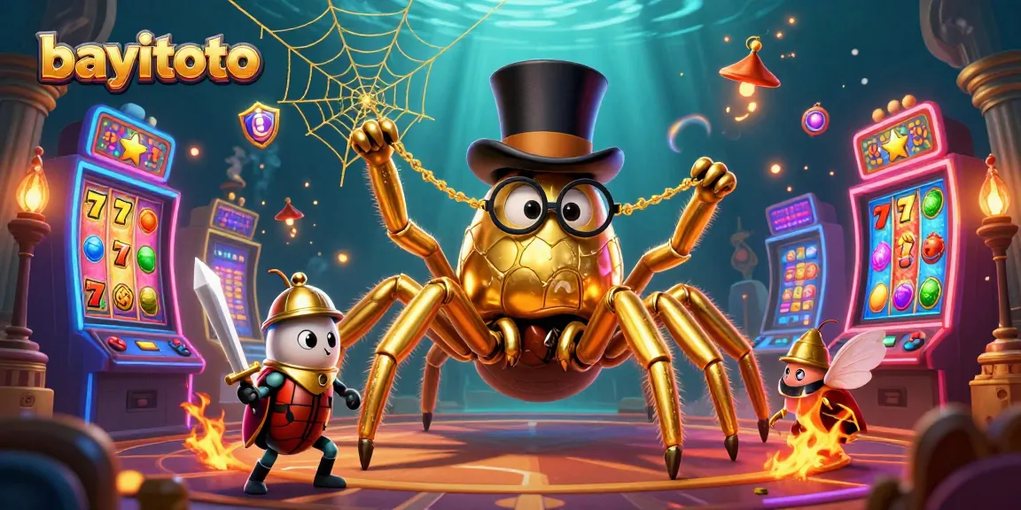 Experience bayitoto's thrilling slot gaming with vibrant characters and rich detail in this 3D illustration.