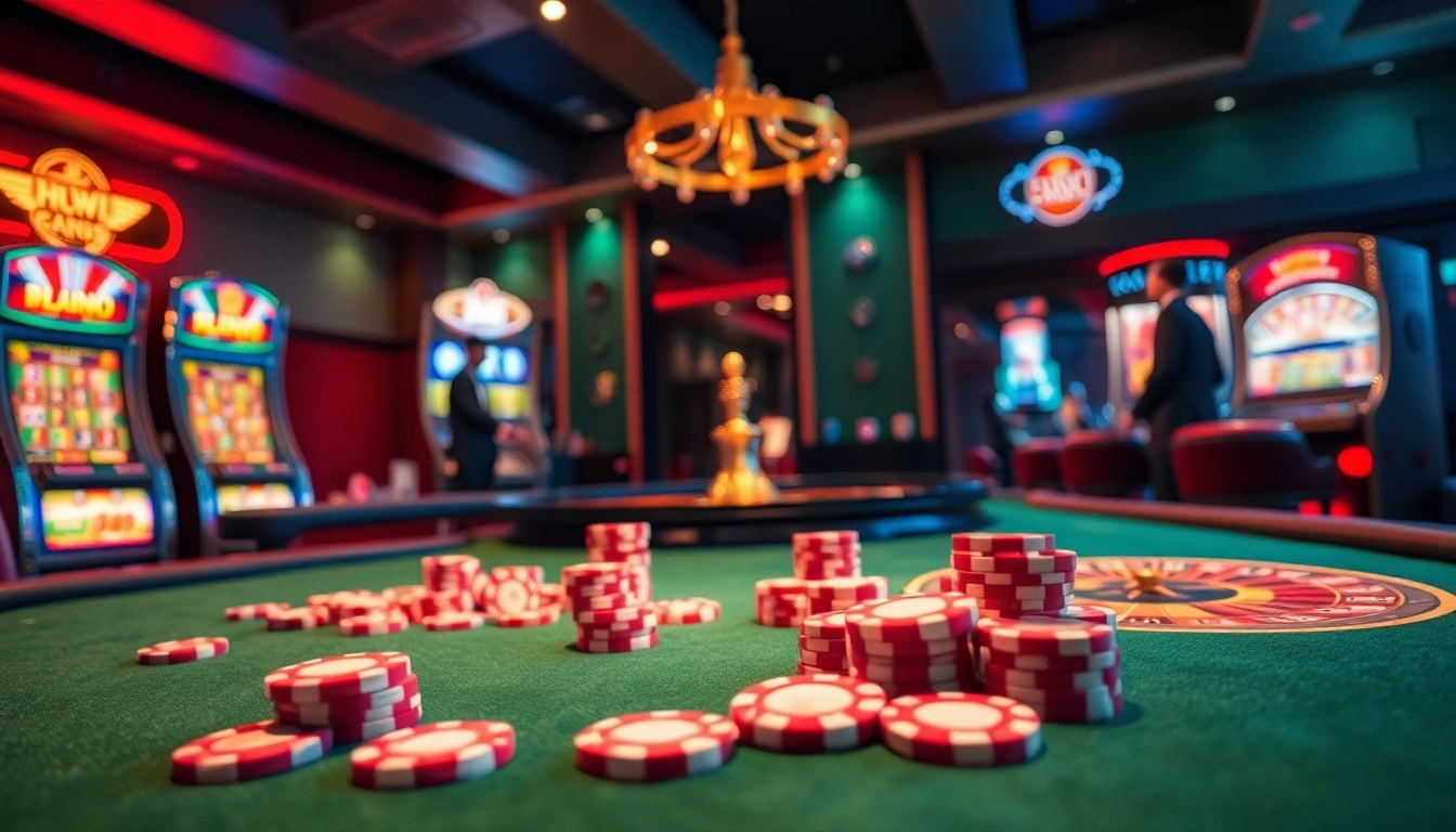 Nohu90i.com offers a thrilling gaming experience with vibrant slot machines and luxurious casino tables.