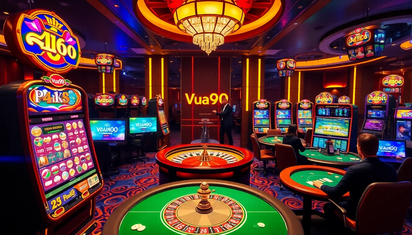 Experience the excitement of Trang chủ Vua99 with vibrant slot machines and poker tables.