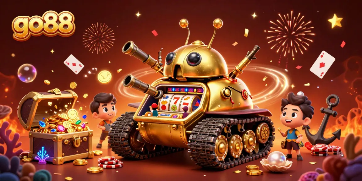 Play vibrant casino games like slots within the go88 golden beetle tank scene, filled with excitement and details.