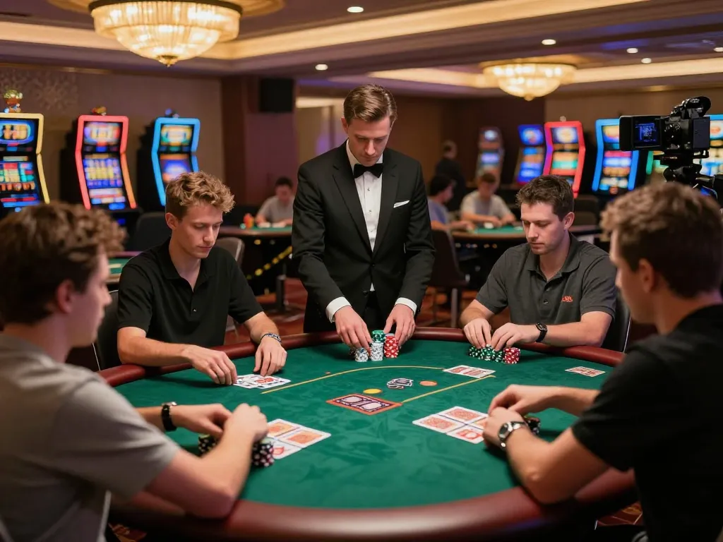 Players enjoy a thrilling card game at LC88, showcasing competitive poker atmosphere