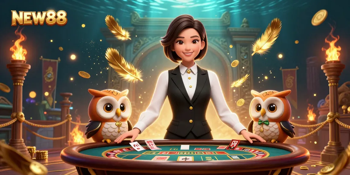 Experience the excitement of NEW88 with a vibrant online casino atmosphere featuring professional dealers.