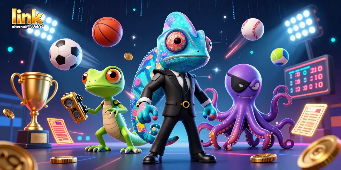 Engage in thrilling action with link alternatif sbobet, featuring colorful sports elements and dynamic characters.