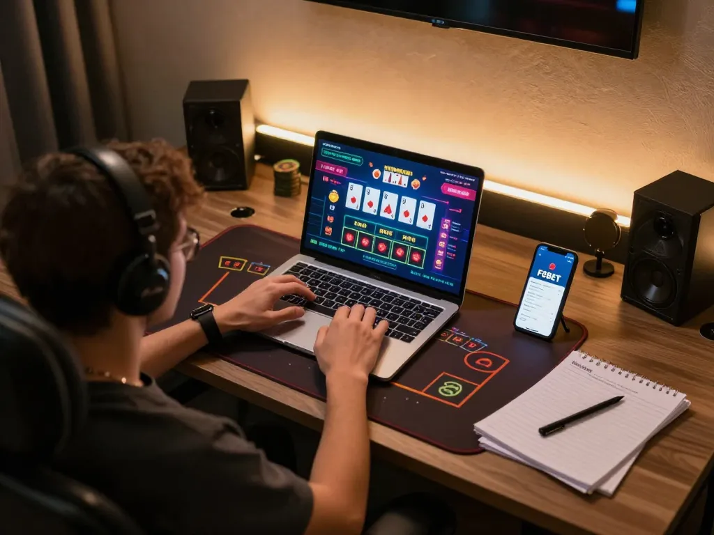 Player experiencing live blackjack gameplay on F8BET app, showcasing dynamic online gambling.