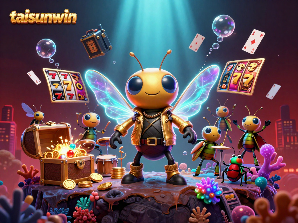 Experience the vibrancy of taisunwin with a 3D casino rock star scene bursting with vibrant energy.