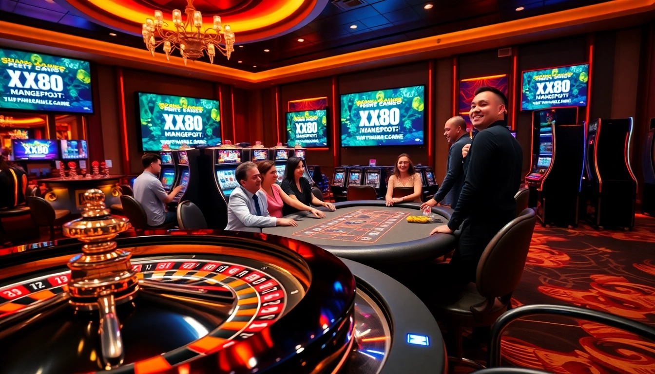 Experience luxury gaming at https://xx88.promo/ with vibrant slot machines and an exciting roulette game.