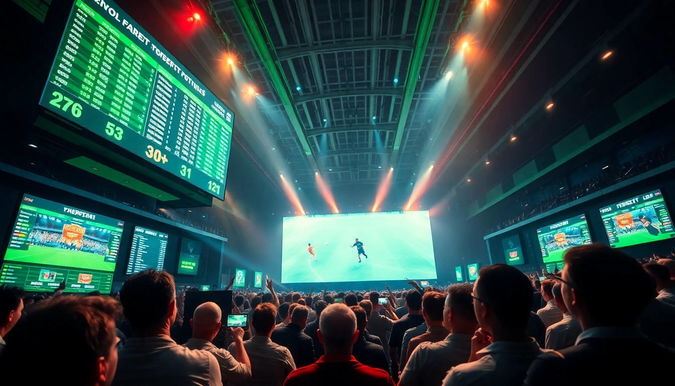 Dynamic online betting environment showcasing 28 BET platform with vibrant screens and engaged users.