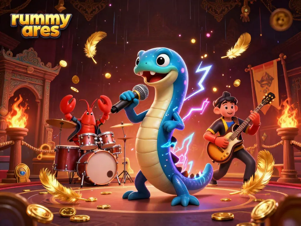 Experience thrilling gameplay with rummy ares in an electric underwater casino scene.