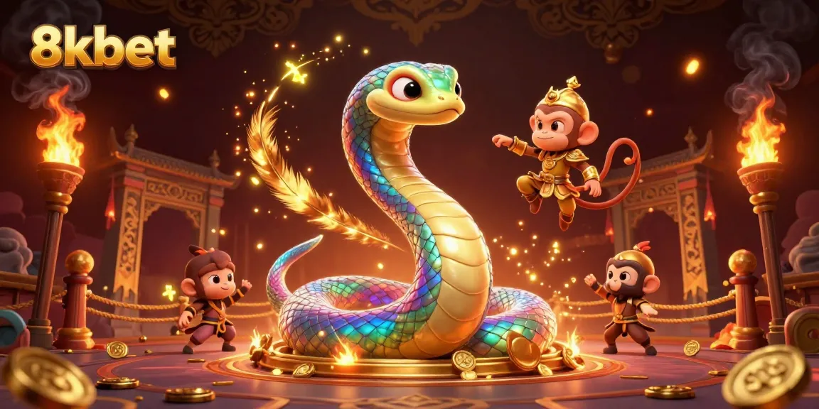 Experience thrilling games with 8xbet in this vibrant 3D illustration of a magical casino world.