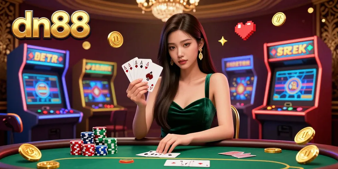 Experience captivating gameplay at dn88 casino with a stunning poker scene featuring a focused player and dynamic game elements.