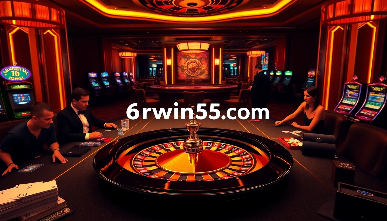 Winning strategy in action at 6rwin55.com with luxurious roulette table and excited players.