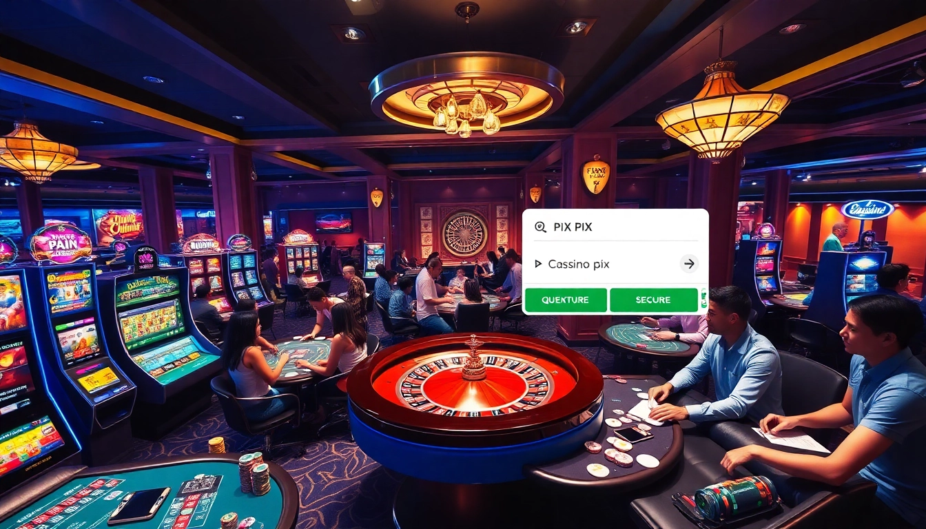 Experience thrilling gaming at cassino pix with vibrant slot machines and exciting tables.