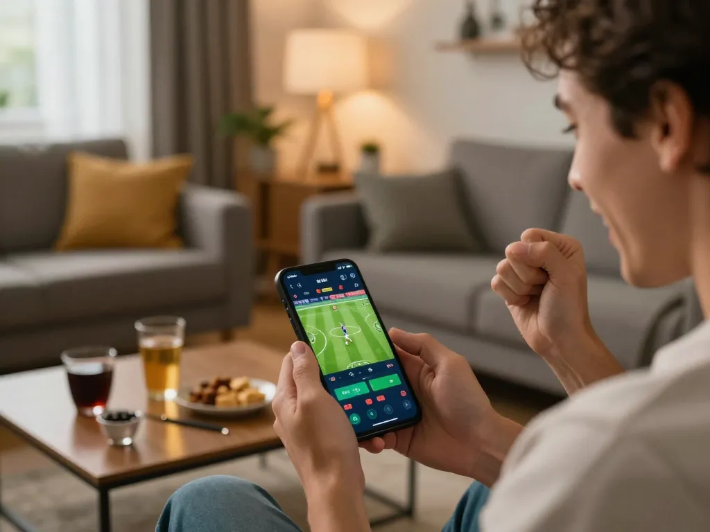 Betting on major events at https://xi88.global/ with excitement in a modern home atmosphere