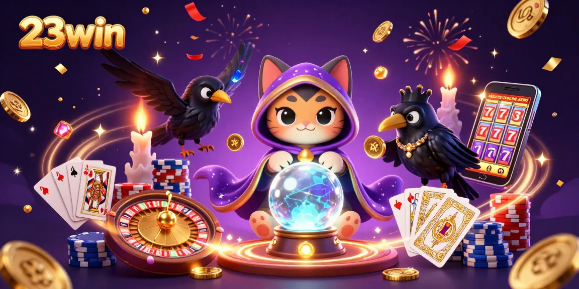 Experience thrilling wins with 23win, as captivating characters celebrate casino adventures.