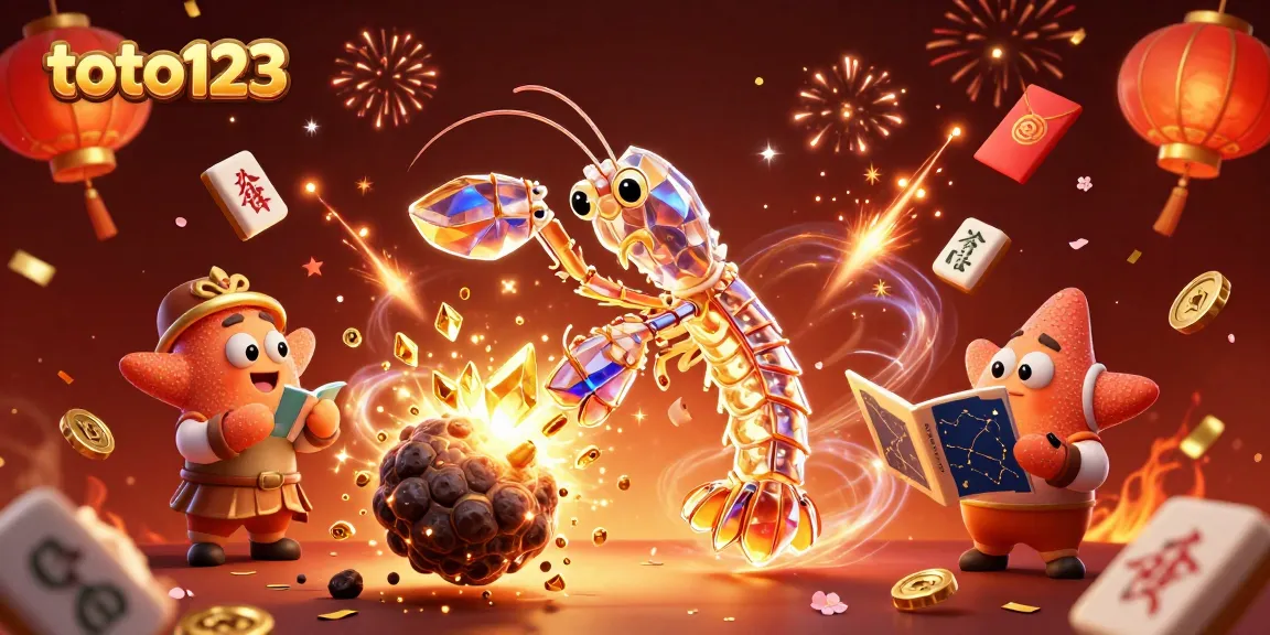 Toto123 platform showcases dynamic cartoon gaming scene with galactic samurai and vibrant casino elements.